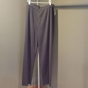 Misook Dark Gray Straight Leg Knit Pants